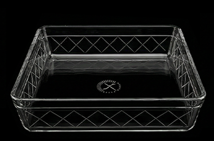 Square glass dish